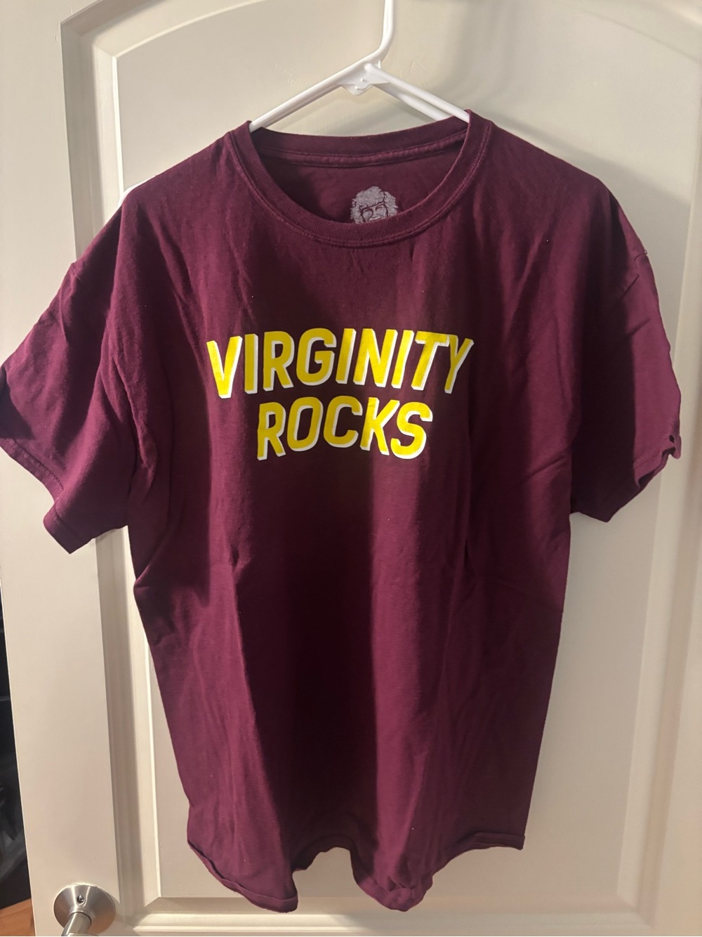 Danny Duncan Maroon "VIRGINITY ROCKS" Graphic Tee XL